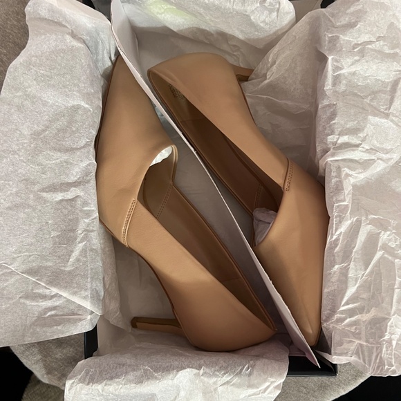 Mel & Kate Leather Nude Pumps -Zoyla - Picture 4 of 5